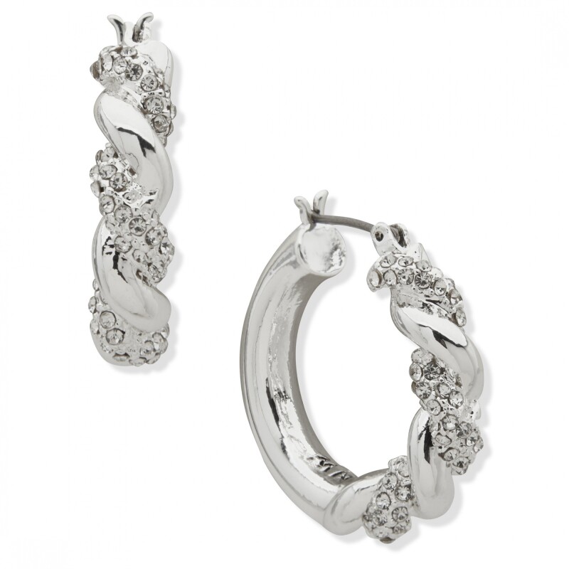 Pe 27Mm Pave Huggie Click It Crystal