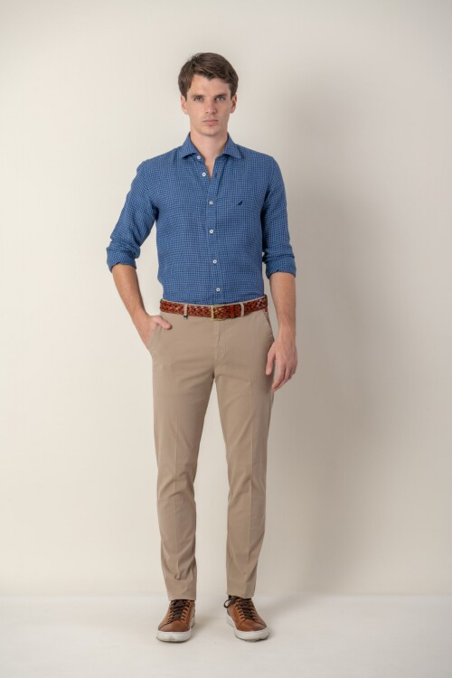 Pantalón de algodón Slim Fit Kaki