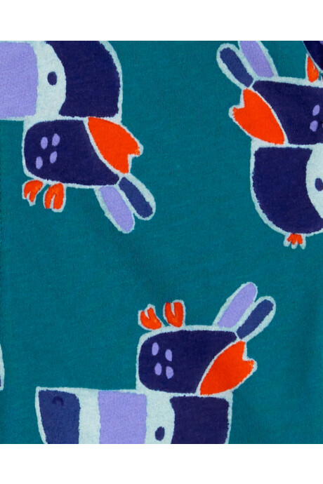 Set dos piezas short y camisa de algodón diseño pelícano. Talles 2-5T Sin color
