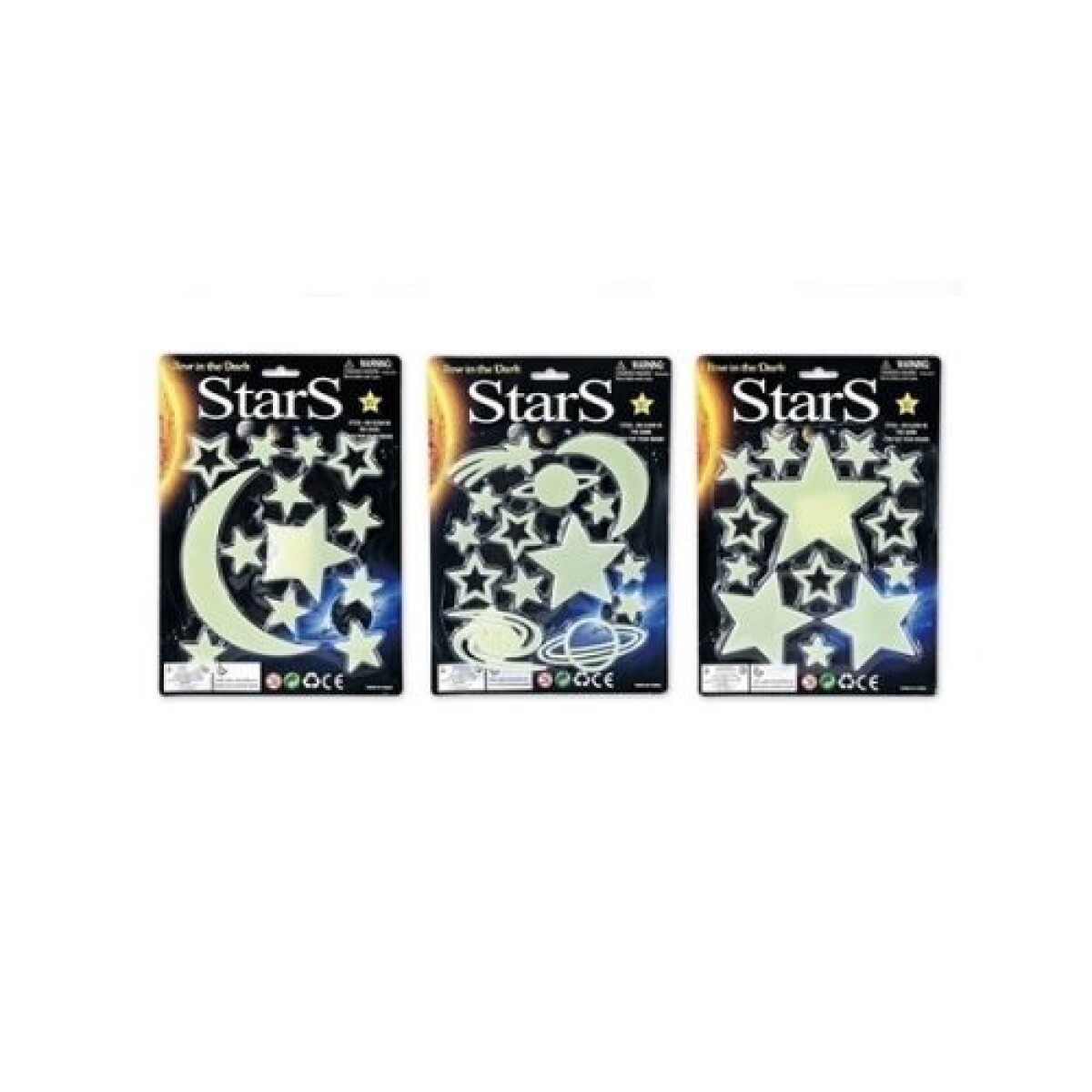 Figuras Adhesivas Estrella y Luna Brillan en la Oscuridad - Figuras Adhesivas Estrella Y Luna Brillan En La Oscuridad 