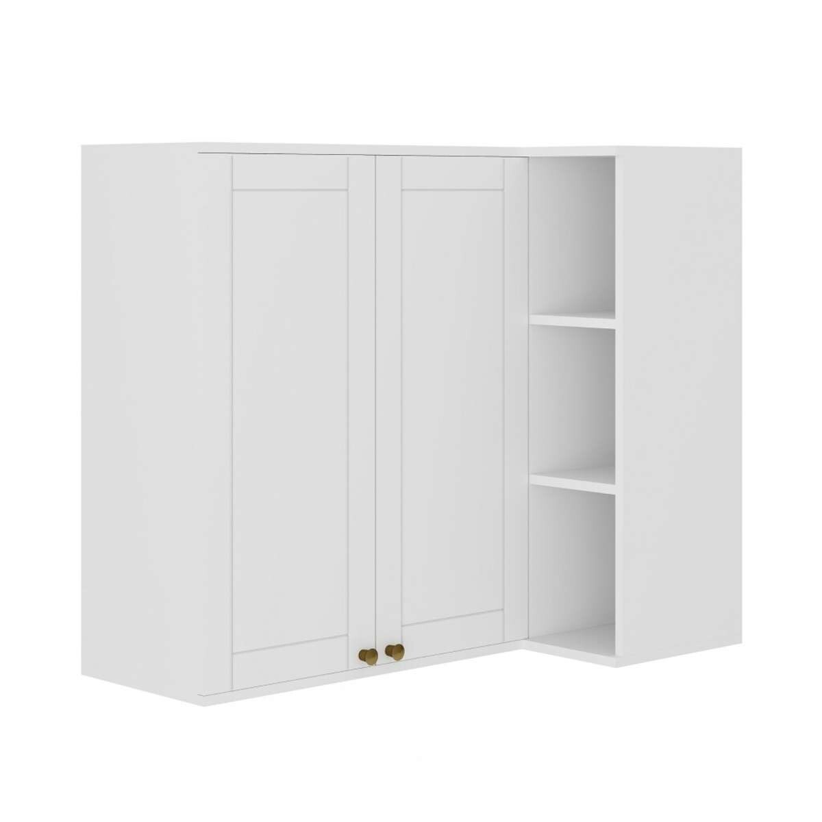 Aereo Esquinero Americana 80 cm 2 Puertas - Blanco 