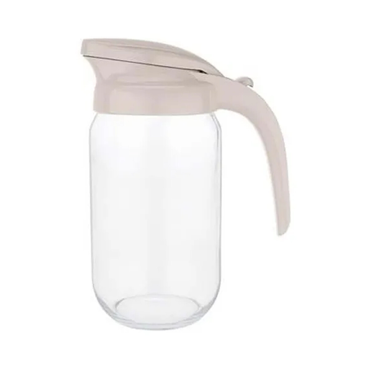 Jarra de Vidrio 1500Ml con Tapa y Asa Plásticas Beluga Renga - Blanco 