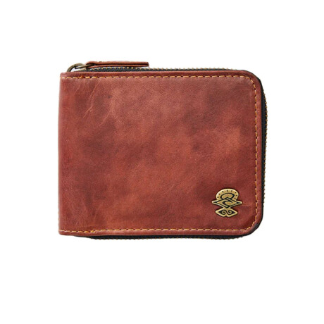 Billetera Rip Curl Searchers Rfid Zip Slim Marrón