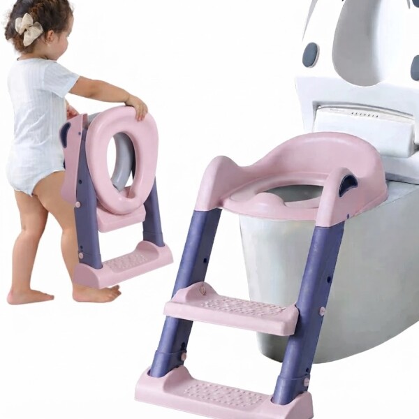 Reductor Y Escalera para Inodoro rosa
