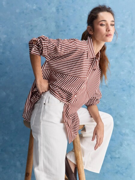 CAMISA ALLIE VELERISTA CHOCOLATE