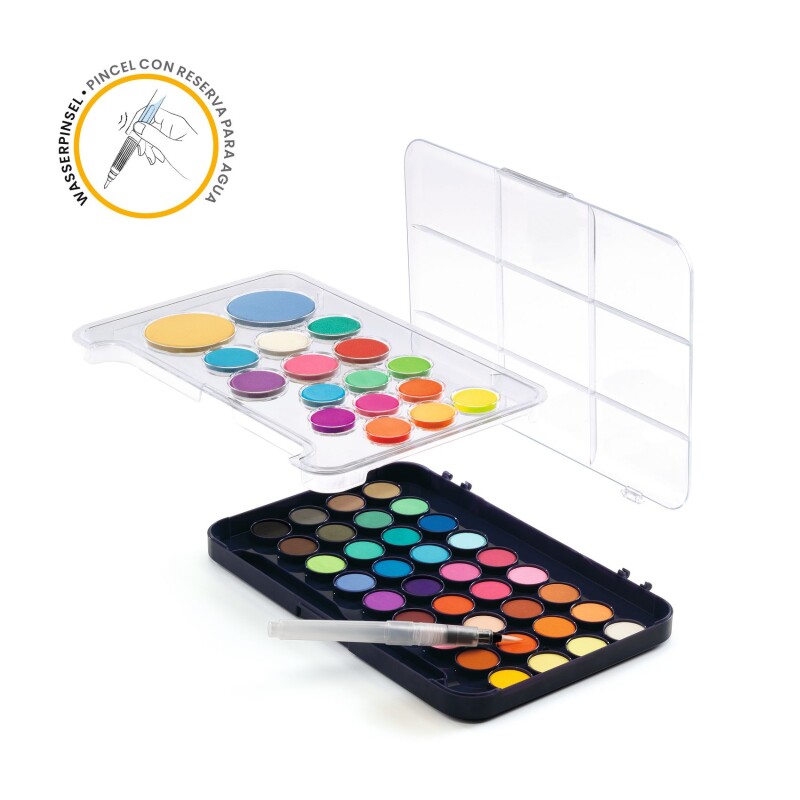 Set x 50 acuarelas incluye pincel con agua Set x 50 acuarelas incluye pincel con agua