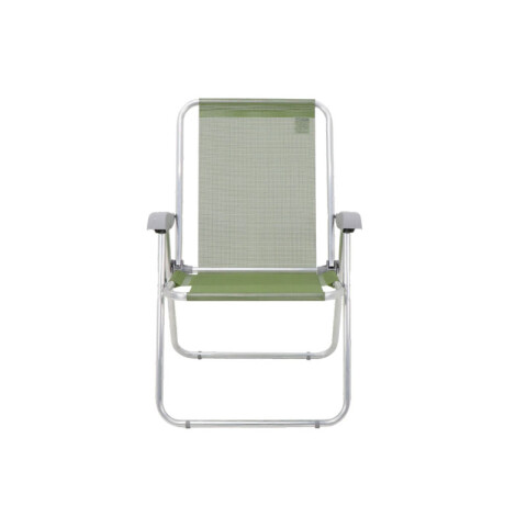 Silla playera de aluminio, verde oliva "CRETA" TD0910