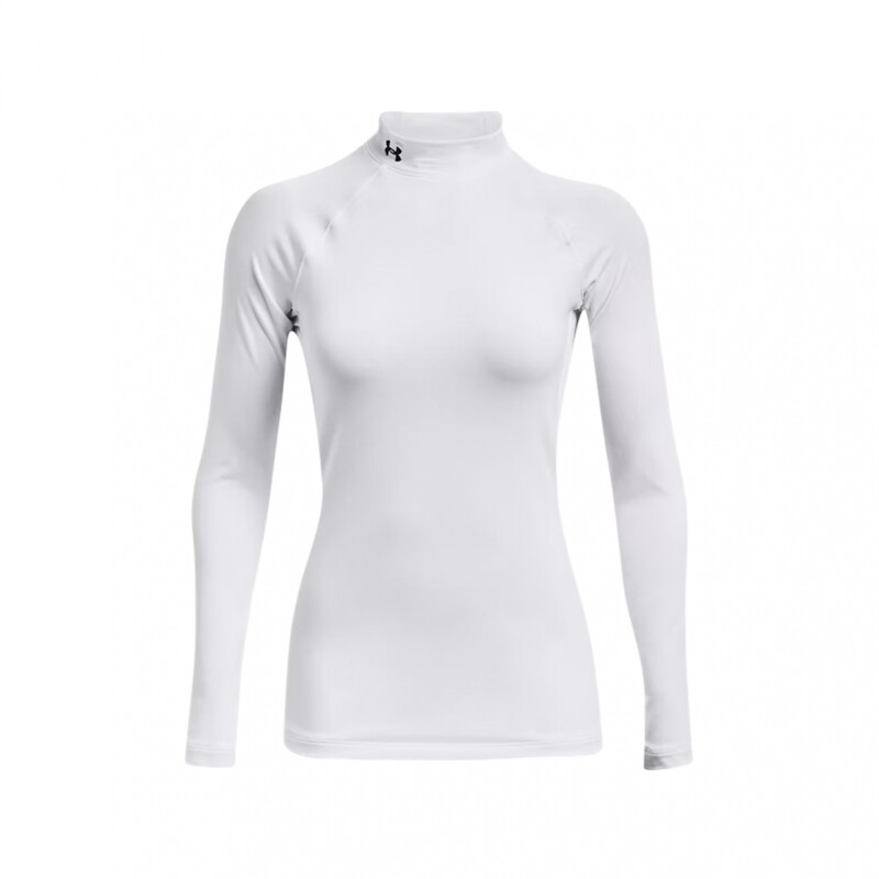 Remera Under Armour ColdGear Authentics Mockneck White