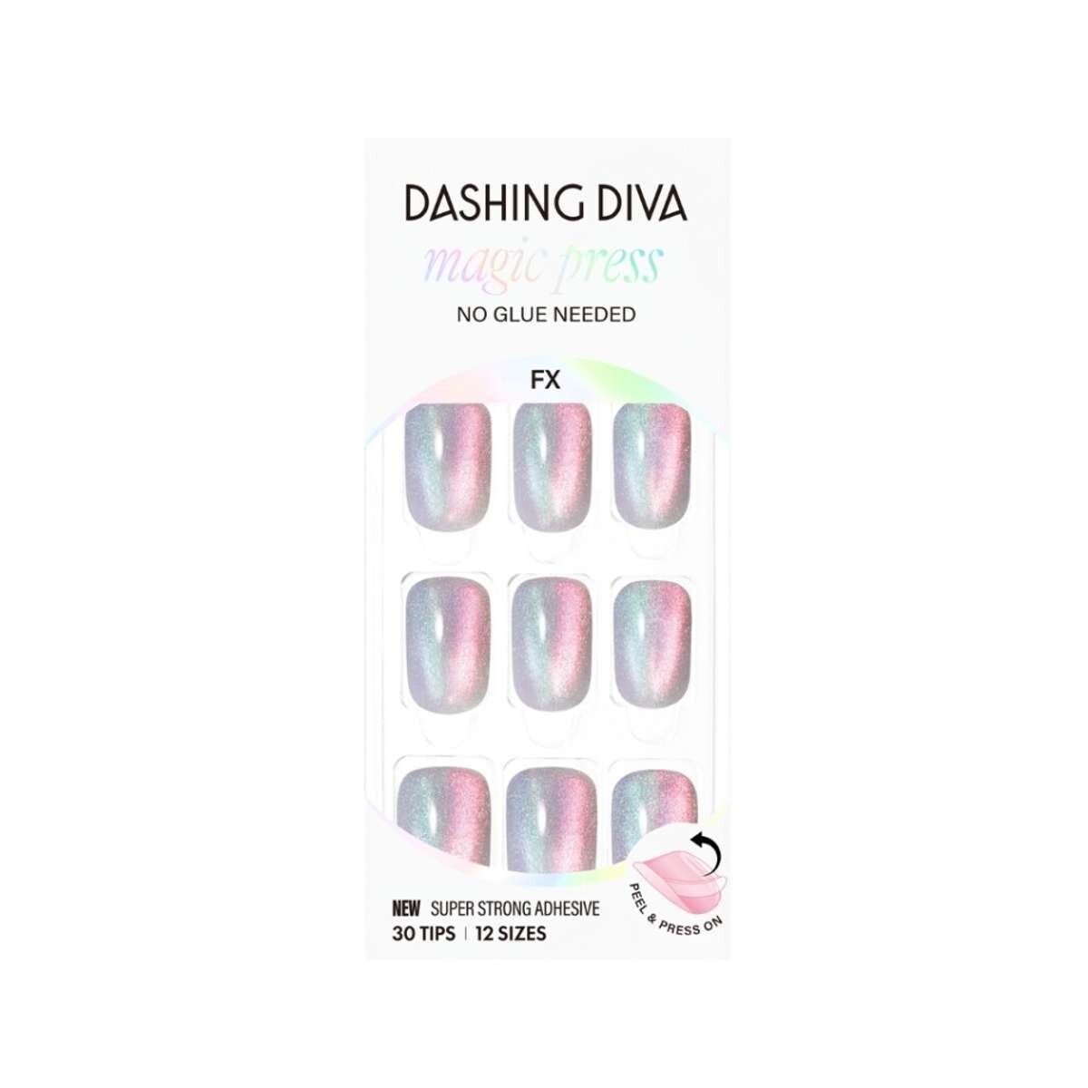 Uñas En Gel Listas (Press On) - Aurora Blue 