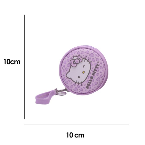 Monedero animal print Hello Kitty lila