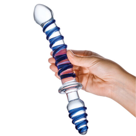 Doble Dildo Vidrio Plug Anal Mr Swirly Glas Doble Dildo Vidrio Plug Anal Mr Swirly Glas