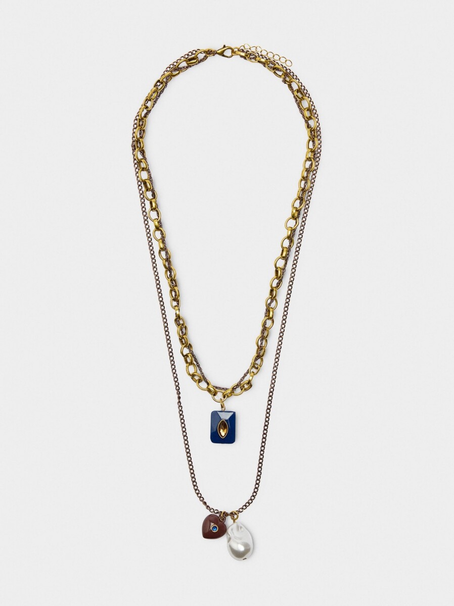 Set De Collares Con Colgantes De Resina - multicolor 