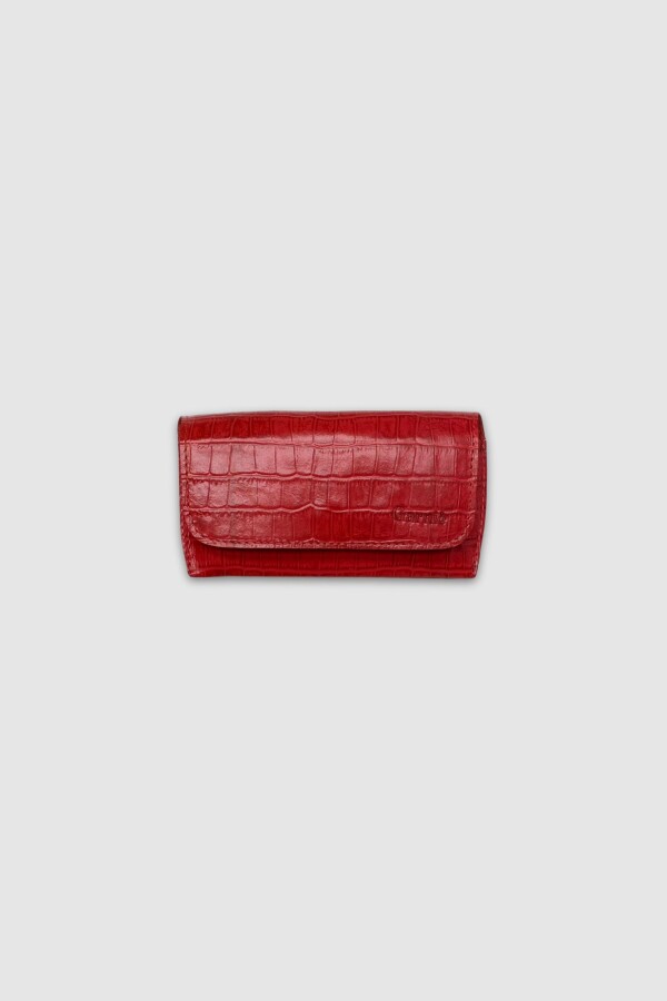Portalentes con broche Crocco Rojo