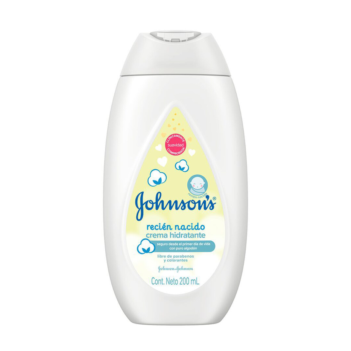 Crema Hidratante Johnson's Baby Recién Nacido 200ml 
