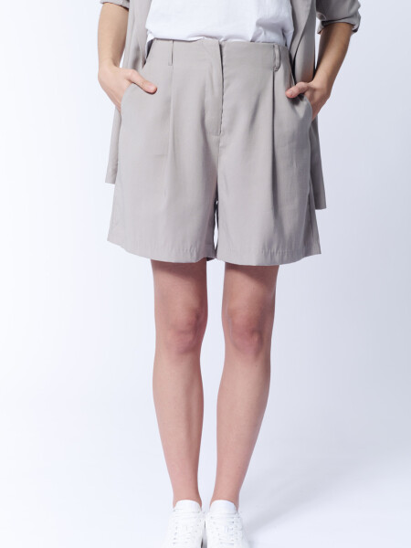 Short liocel Beige Grisáceo
