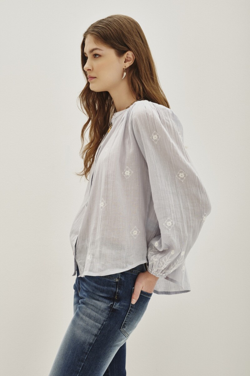 Camisa Birdie Celeste