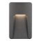 ARTEFACTO EXTERIOR DE PARED RECTANGULAR MOREIRA 3W Luminaria De Exterior De Pared Rectangular Moreira 3W Gris