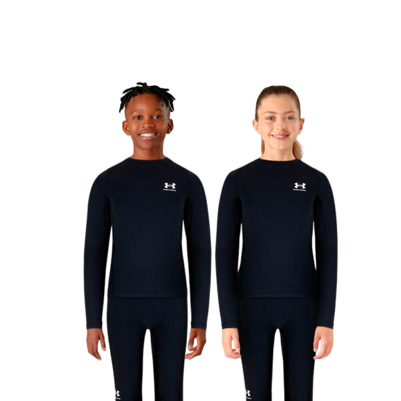 REMERA NÑO UNDER ARMOUR HEATGREAR LONG SLEEVE Black