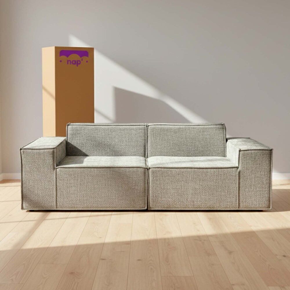 SOFÁ MODULAR 3 CUERPOS ESPUMA NATURAL-BEIGE LUNA BEIGE