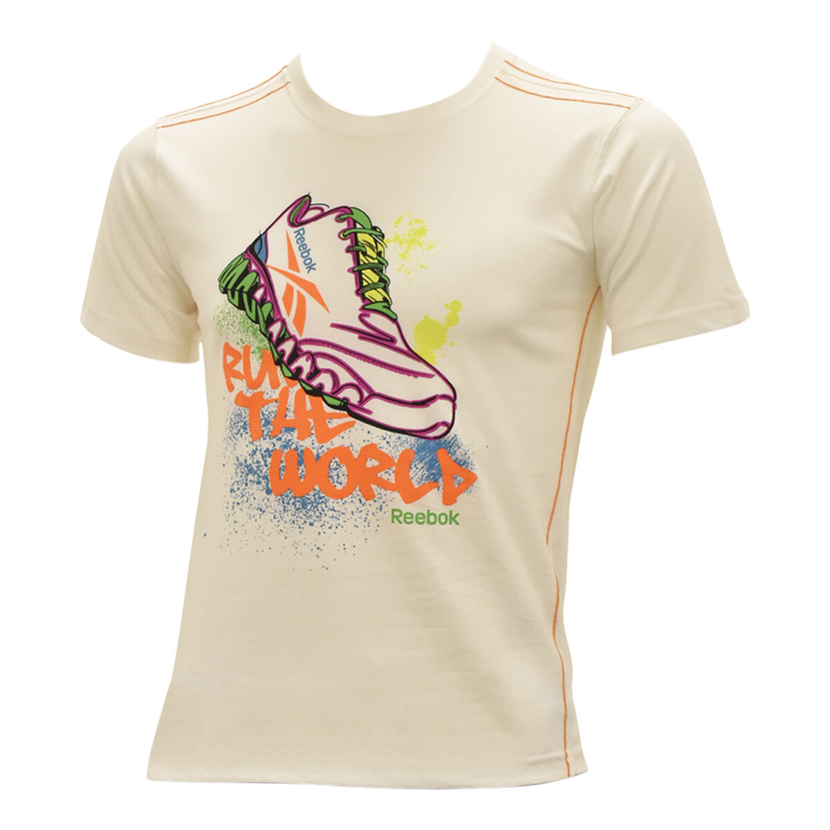 Remera Reebok H76199 Unisex Infantil y Jóvenes Urbana Casual - Blanco 