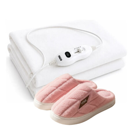 Set Invierno Pantuflas Unisex Antidesliz +Calienta Cama 1Pza Rosa