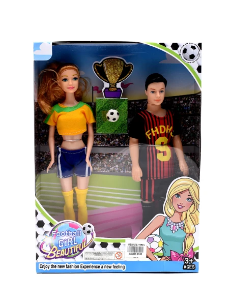 MUÑECOS FUTBOL Y PORRISTA NEGRO