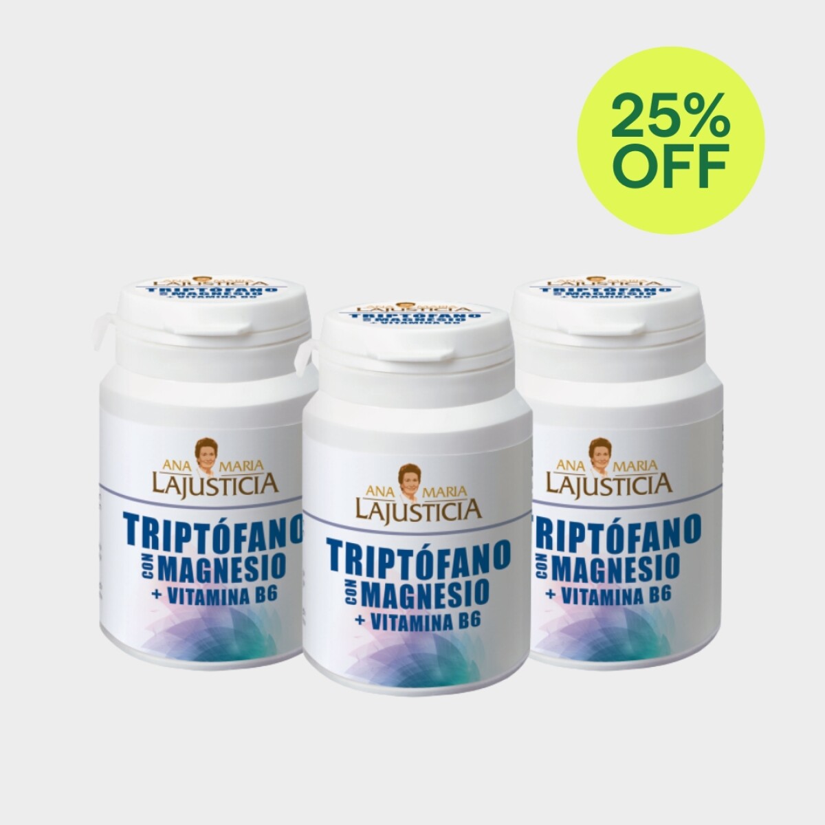 Triptófano con Magnesio + Vitamina B6 - 3un. 20% off 