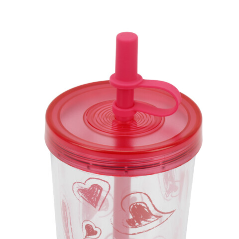 2x1 Vasorbito acrilico diseño corazones 520ml 2x1 Vasorbito Acrilico Diseño Corazones 520ml