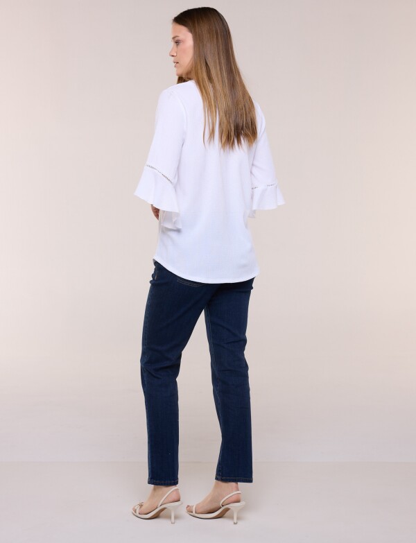 Blusa Det Btn Y Pinz BLANCO
