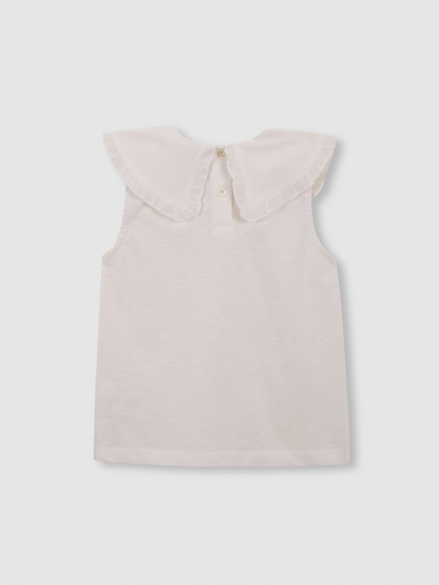Camiseta De Punto Bobo Blanco Roto