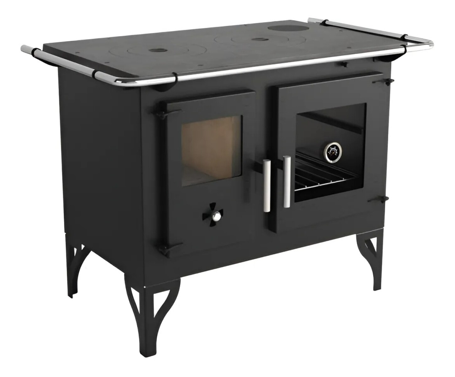 Cocina Calefactor A Leña 115 M2 Metavila F700F | Doble Combustion 