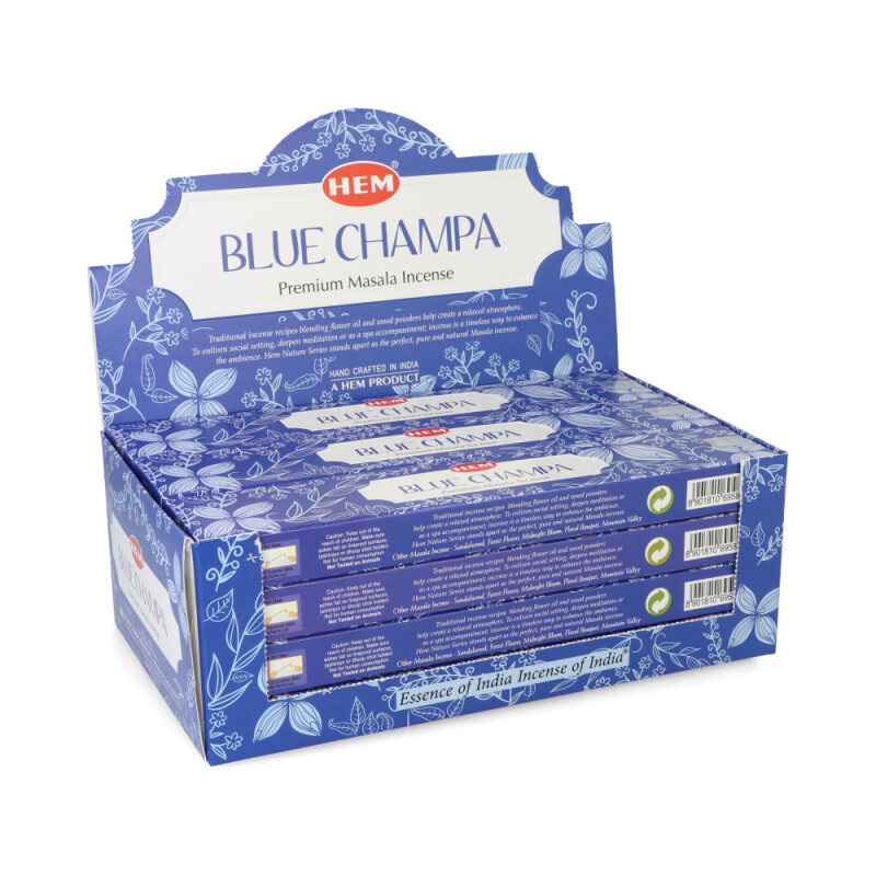 INCIENSO HEM PREMIUM 15 GR X12 Champa Azul