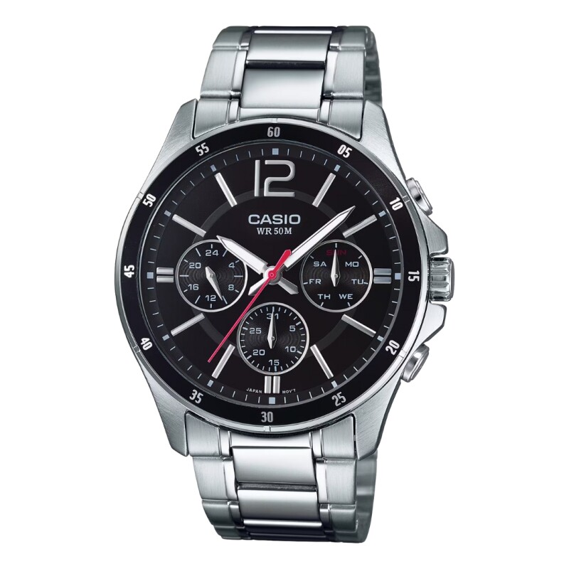 Reloj Casio MTP1374D 7AV para hombre de acero Negro