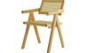Silla Rattan en Madera Natural