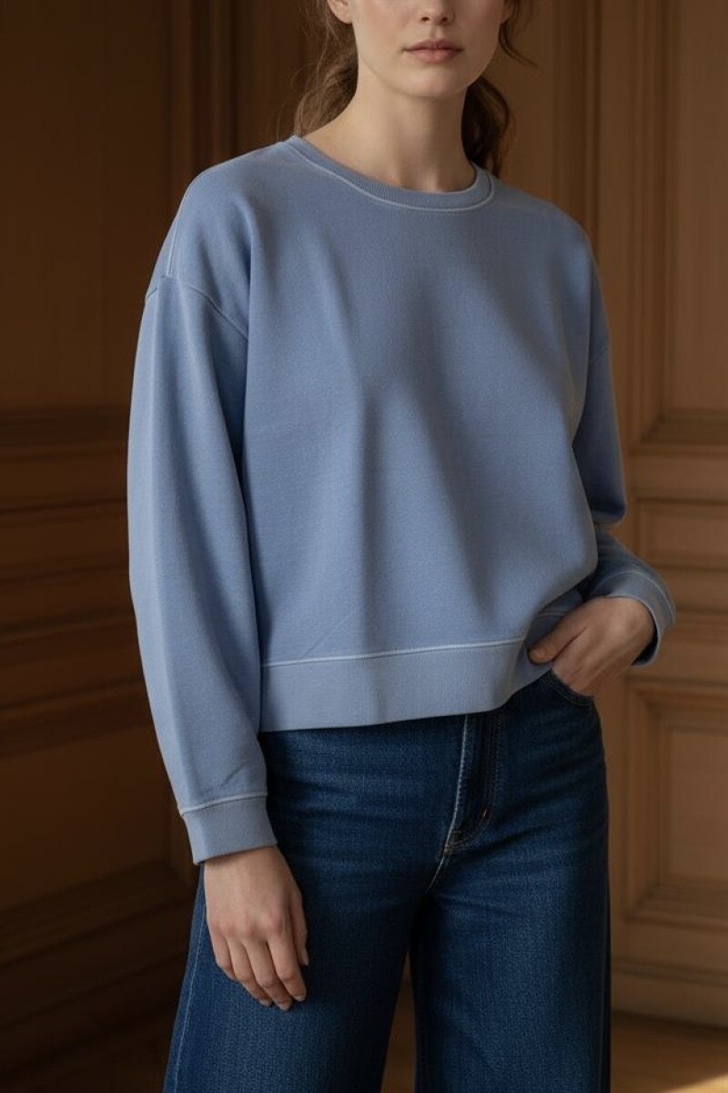 Sweater Algodón - Celeste 