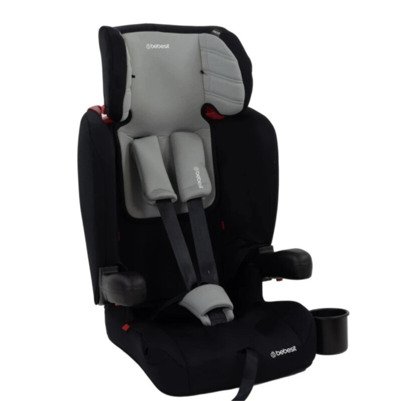 Silla butaca para auto Bebesit Smart plegable con posavaso hasta 36kg Gris