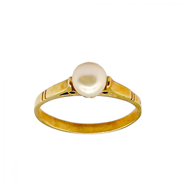 Anillo Solitario-Oro bajo-Perla-AN8171 conperla