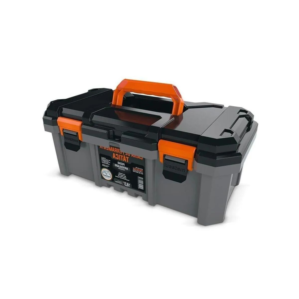 CAJA DE HERRAMIENTAS METASUL NARANJA Y NEGRA 18,3" - Gris 