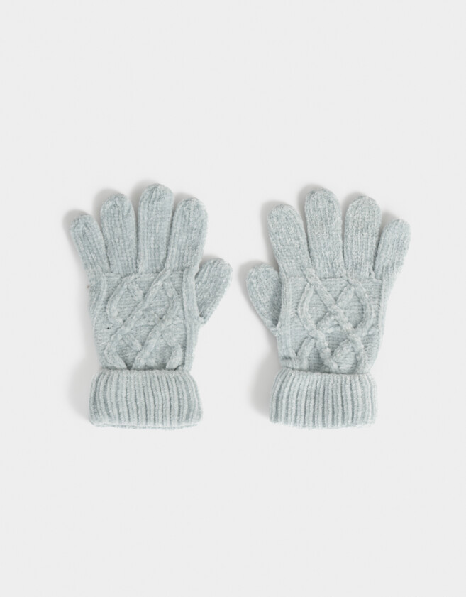 Guantes Infantiles Guantes Infantiles Trenzado Azul - Azul Medio