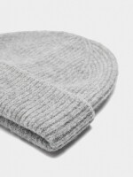 Gorro Canalado Con Dobladillo gris