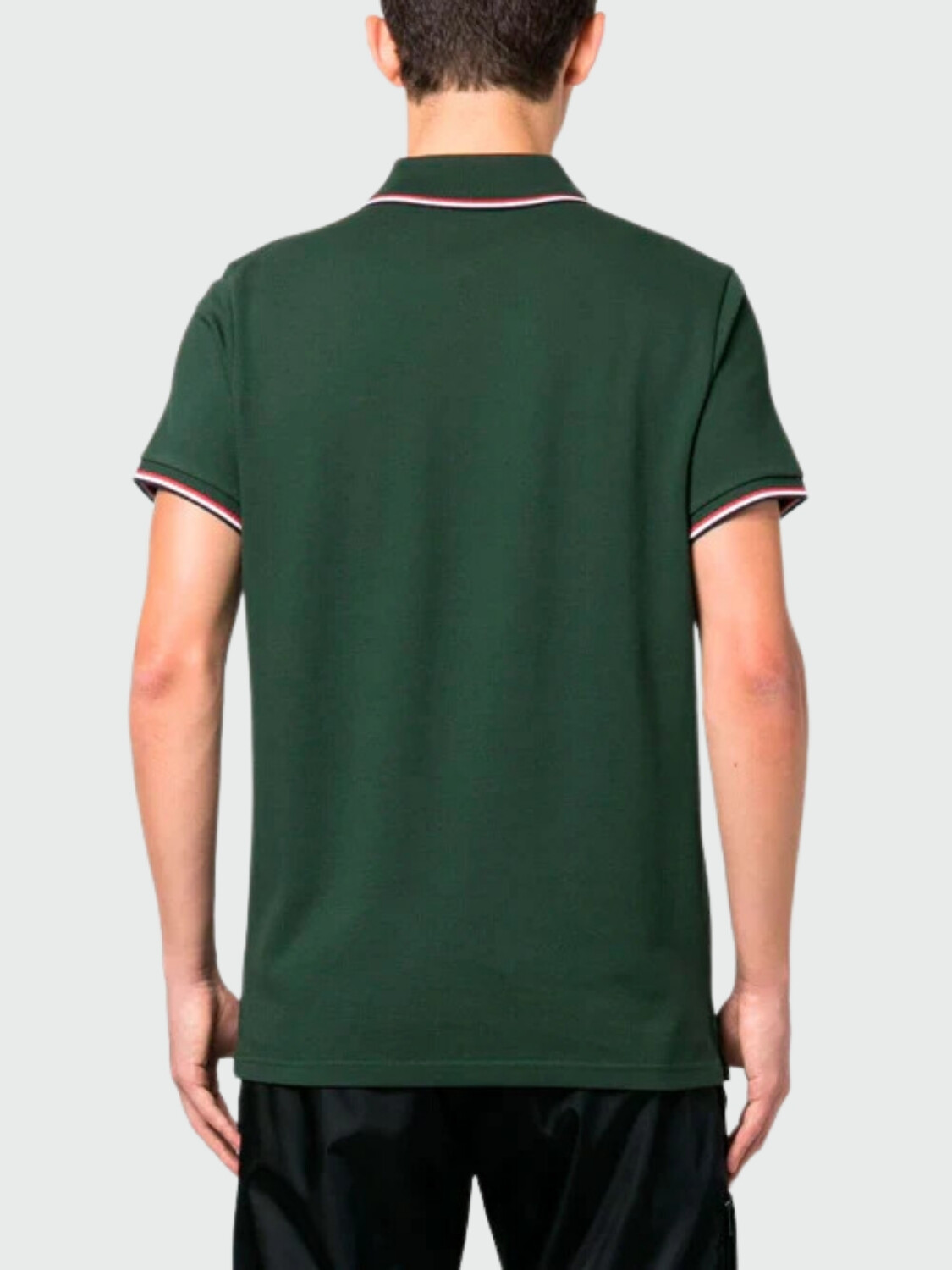 Moncler -Remera polo de algodón manga corta Verde