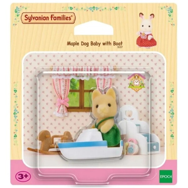 Sylvanian Families Bebé Perro Con Barco Juguete Niños Sylvanian Families Bebé Perro Con Barco Juguete Niños