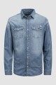 Camisa Sheridan Denim Clásica Medium Blue Denim