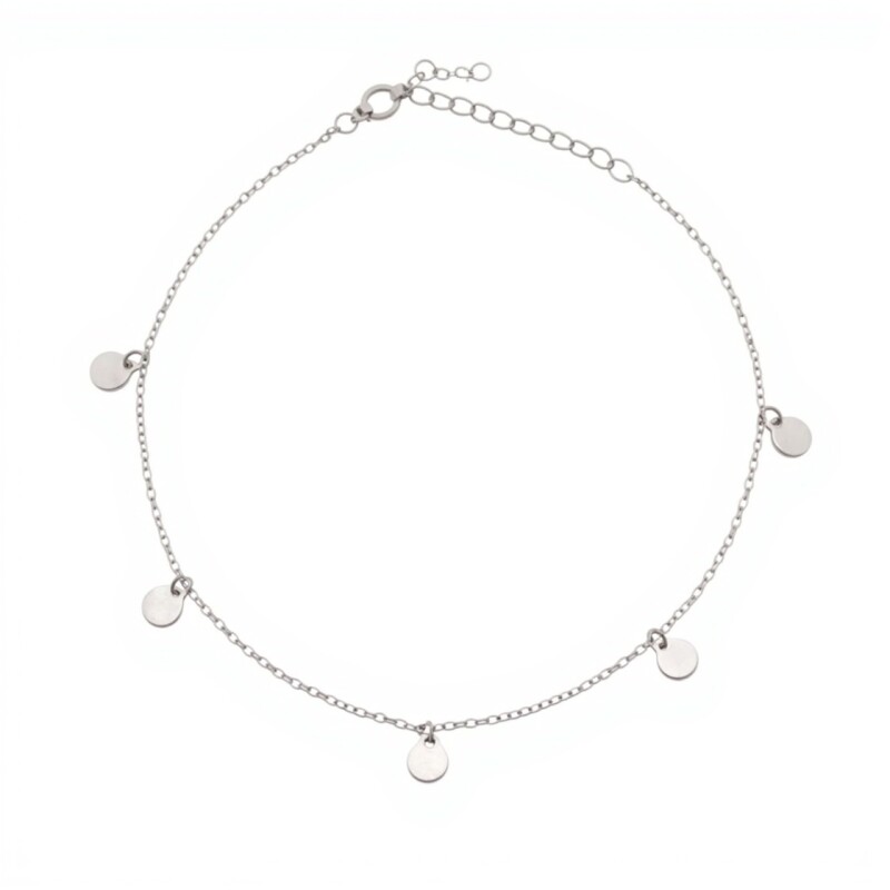 Tobillera force - Dijes circulos - Plata 925 - sin piedra - TO3007 sinpiedra