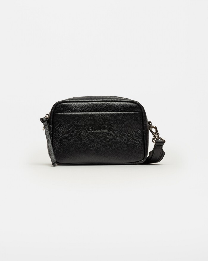 Bandolera Haze en cuero graneado Negro