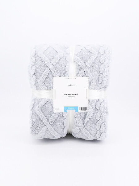 FLANNEL TRAMA ROMBOS GRIS CLARO