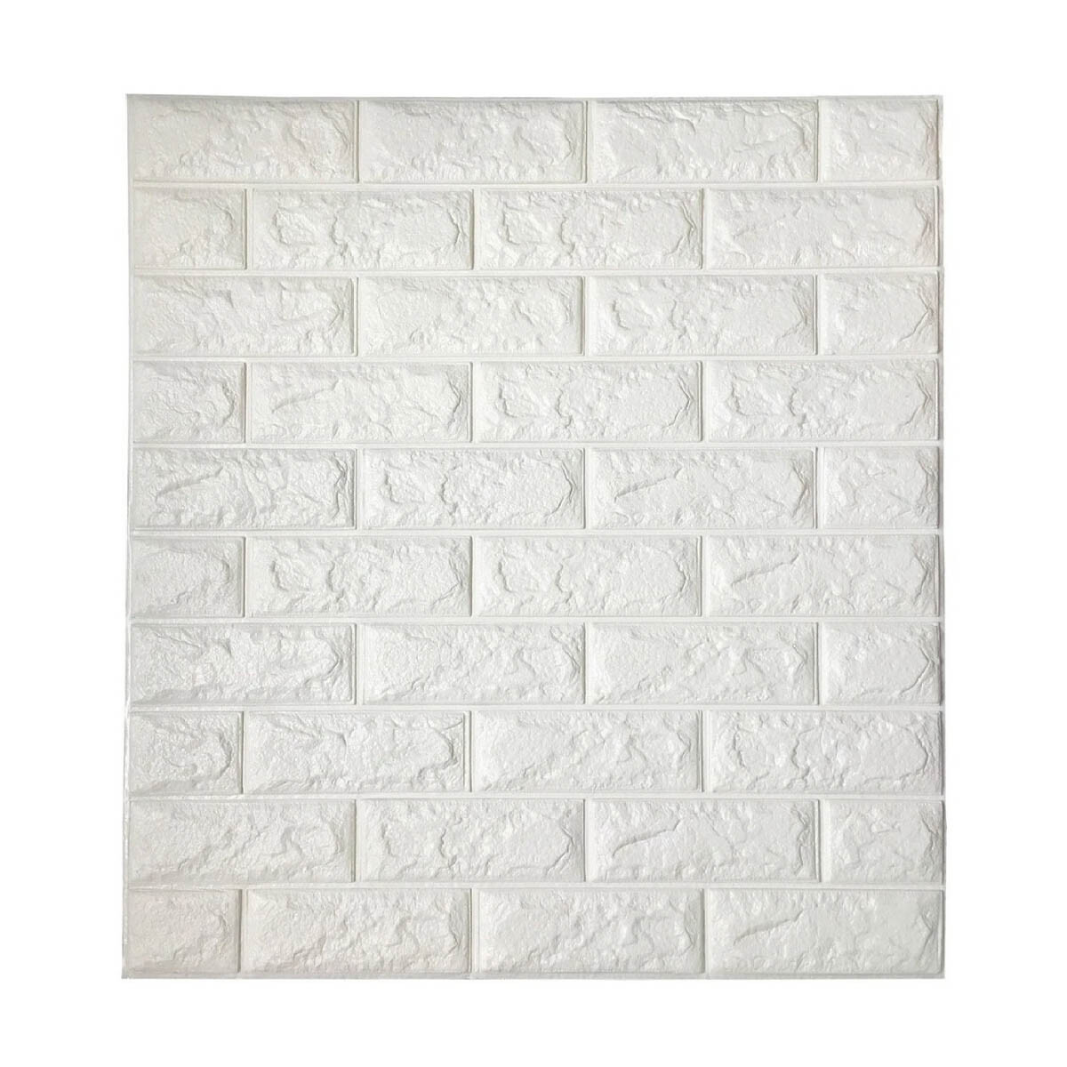 Revestimiento 3D Placas Autoadhesivas 70x77cm Pvc 8mm - Blanco 