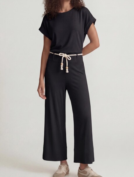 PANTALÓN ACANALADO NEGRO