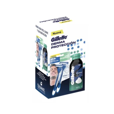 Gillette Pack Derma 2 unidades + Foamy Piel 175g Gillette Pack Derma 2 unidades + Foamy Piel 175g