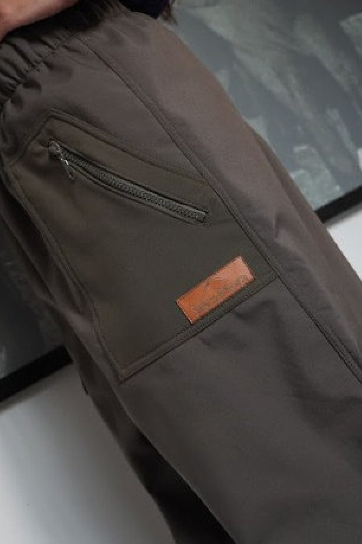 Pantalón Snow Verde Con Azul